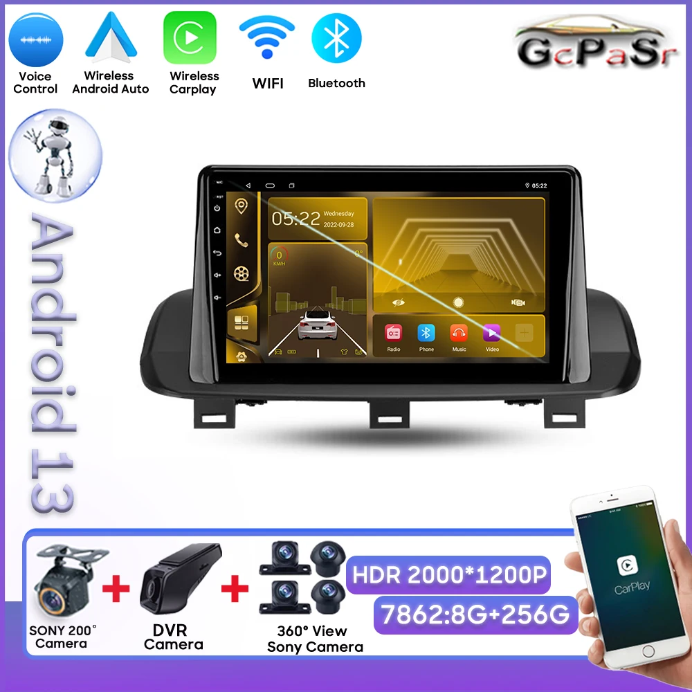 Auto Android Per Nissan X-Trail Xtrail X-Trail 4 T33 2021 Rogue 3 Iii 2020 - 2021 Navigazione Gps Hdr Qled Schermo Fotocamera Posteriore 5G