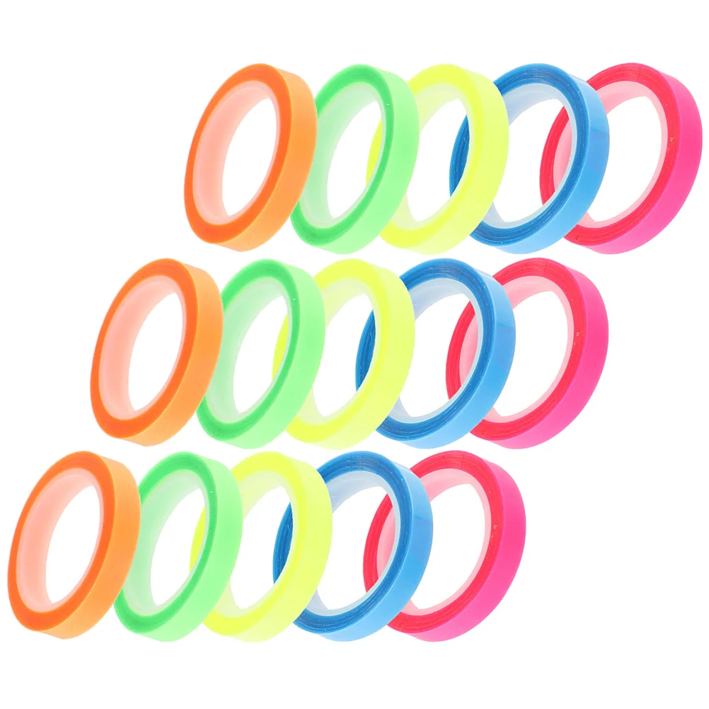 

15 Rolls Waterproof Index Sticker Book Supplies Colored Tape Banner Flags Labels