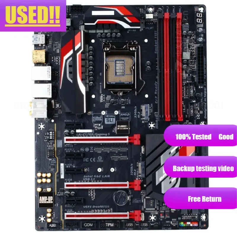 Gigabyte G1 Gaming Ga-Z170X-Gaming 5 Lga 1151 Intel Z170 Hdmi Sata 6 Gb/S Scheda Madre Usb 3.1 Atx