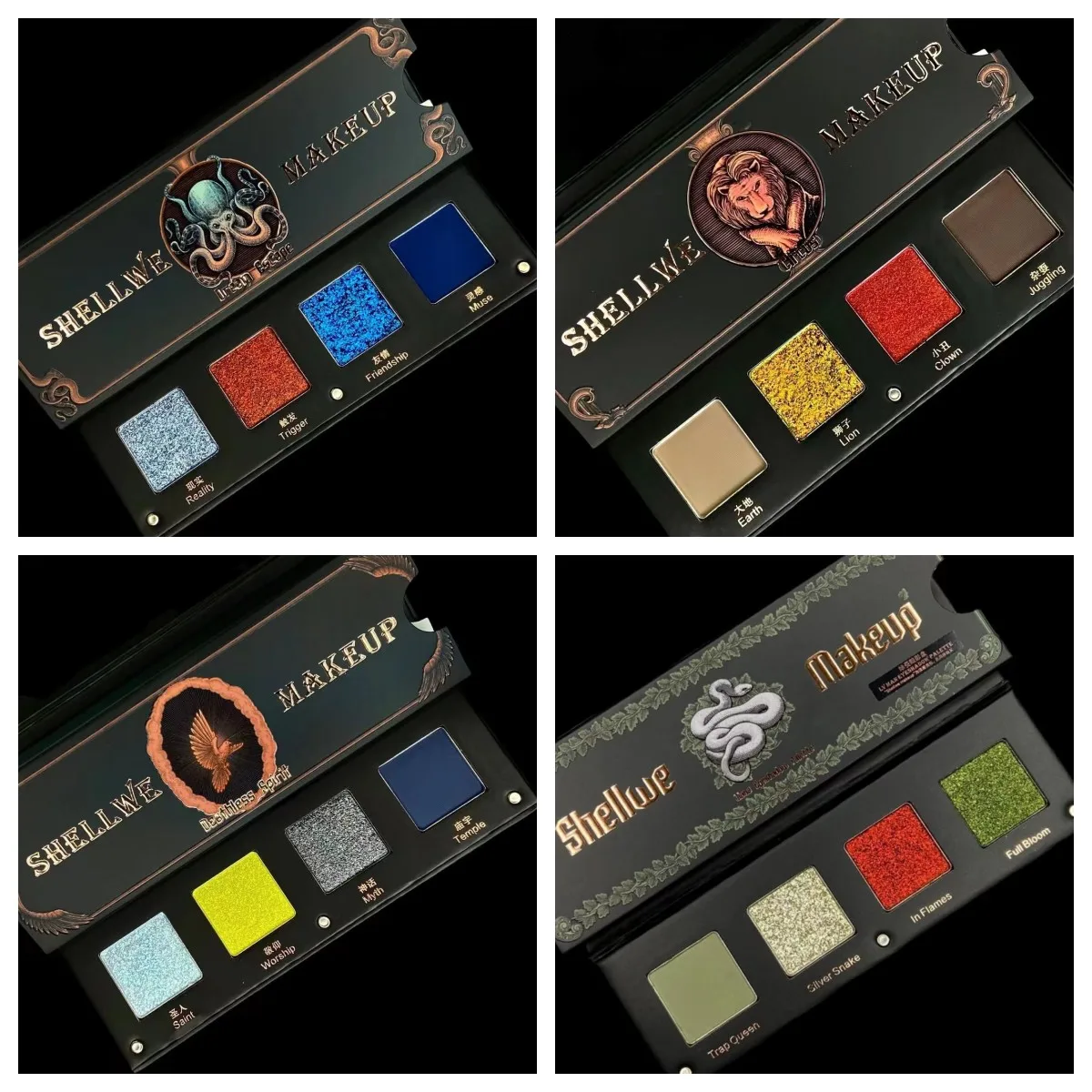 

Shellwe Makeup Matte Metallic Multichrome Eyeshadow Palette 4 sets