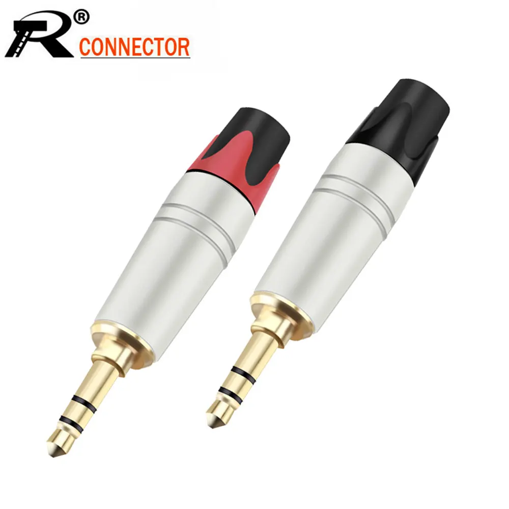 10pcs/lot 3 Poles Stereo 3.5mm Male Plug Audio Wire Connector Headphone