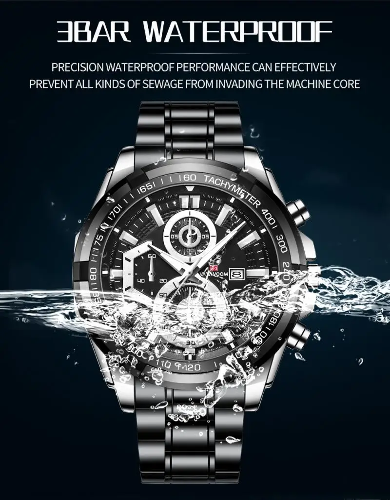 Top Brand Luxury Men's Watch Daily Waterproof Date Clock Male Watches Sports Men Quartz Wrist Watch Relogio Masculino