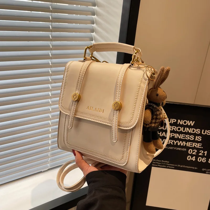Special-Interest Design 2024 New All-Match Backpack Women's School Handbag Retro Outing Backpack