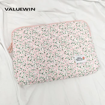Borsa per laptop trapuntata con stampa floreale chic 11 13 14 15 16 pollici Borsa per computer Custodia protettiva Custodia per computer portatile Custodia per computer
