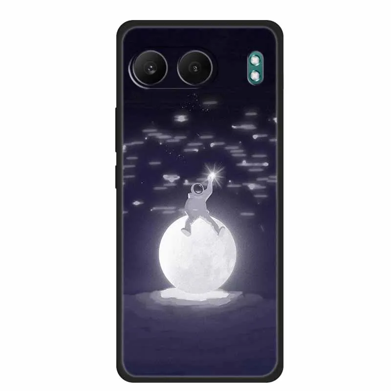 Astronaut Design Soft Silicone TPU Phone Case - Space-Themed Back Cover