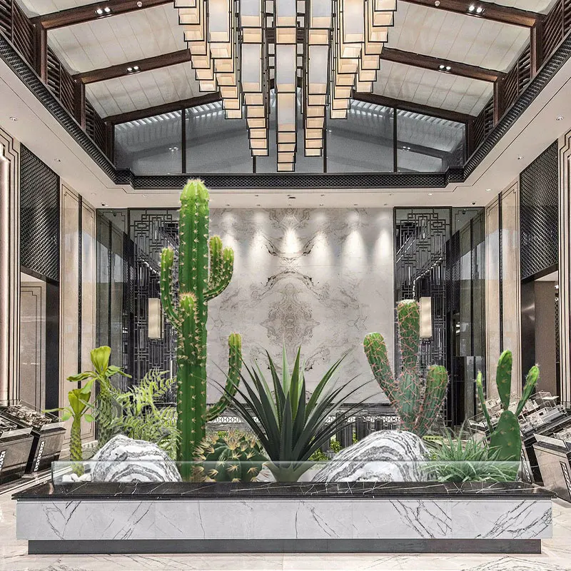 

Искусственный Декоративный ландшафт Cereus, комнатное песочное растение, искусственное растение, горшок, окно, зеленое растение