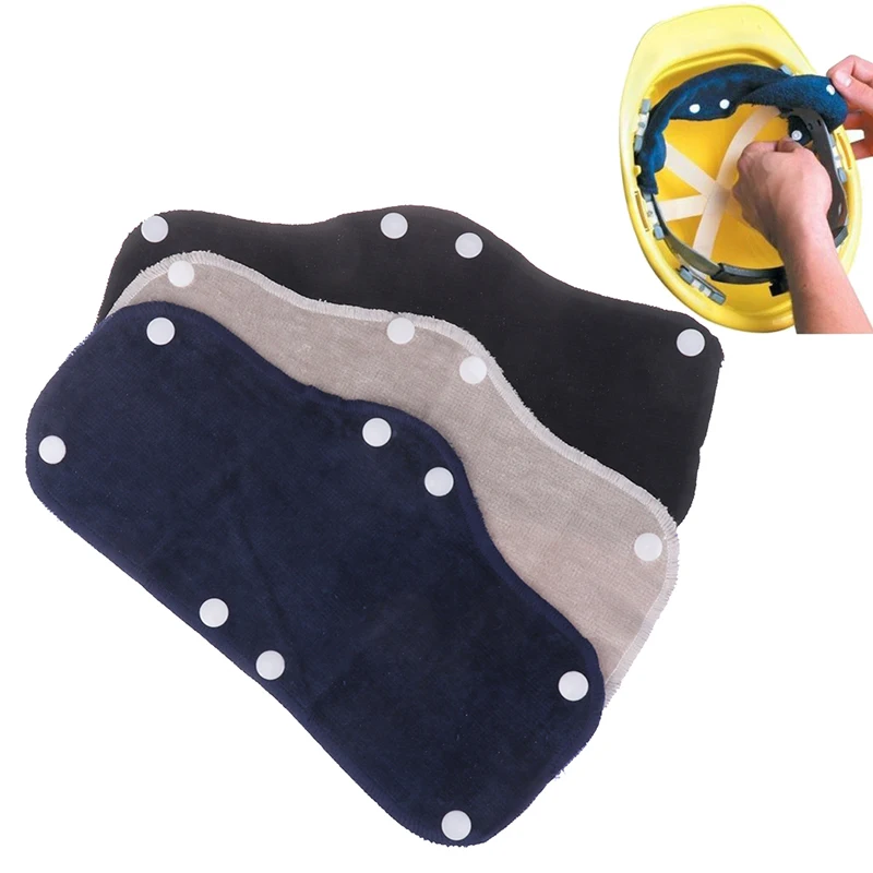 Helmets Sweat Pads Washable Hard Hat Liner Quickly Absorbs Sweat Terry Cloth Snap-On Sweatband Liner With Good Absorb helmet sweatband