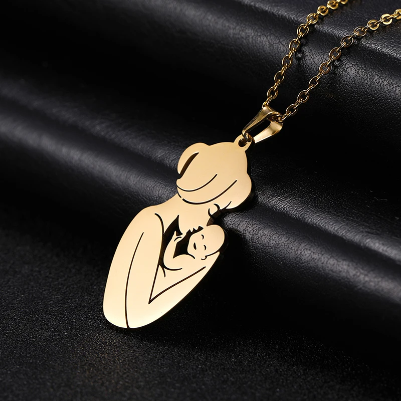 Collana Madre Figlia Cuore Aperto In Acciaio Inossidabile, 2 Pezzi, Catena 45 Cm, Regalo Per La Mamma, La Figlia, Compleanno, Festa Della Mamma - 3