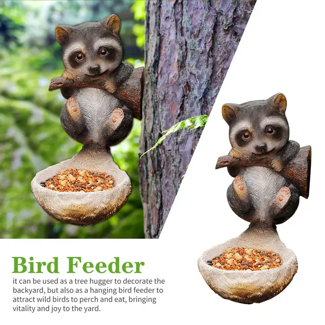 Madáretető Kerti Dekoráció Coon Fa Ölelési Szobrok - Image 4