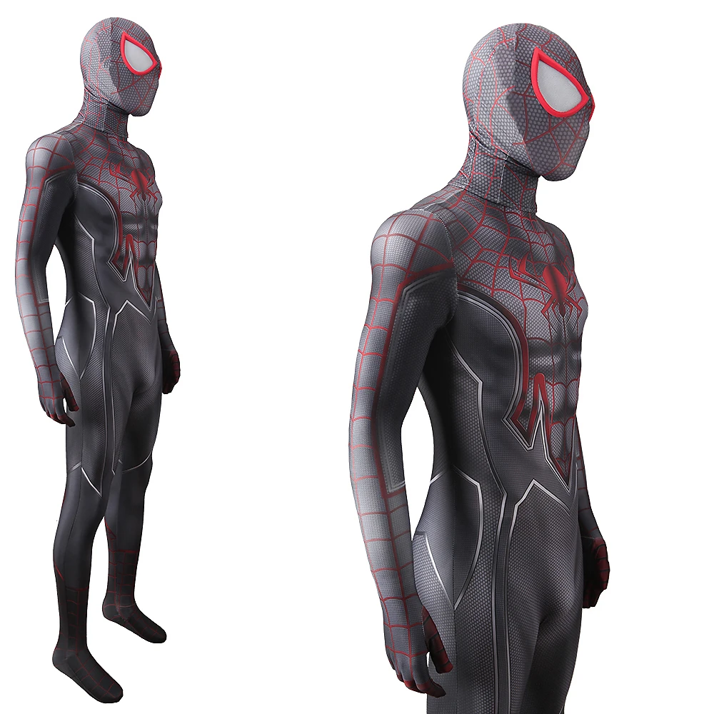 Marvel-Inspired Miles Morales Spider-Man: Into the Spider-Verse Spandex Bodysuit for Adults