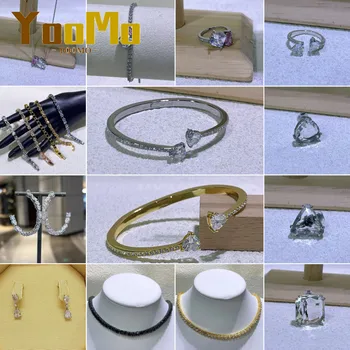 2025 New Trendy Original Y Necklace Crystal Fashion Jewelry Sets for Women Stainles Steel Earrings Bracelet Ring Party Jewelry 1