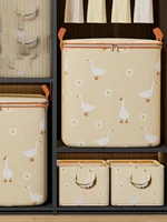 Quilt Organizer Storage Bag With Handle Portable Foldable Quilt Bag Wardrobe Clothes Storage Dustproof Organizer Large Capacity 2