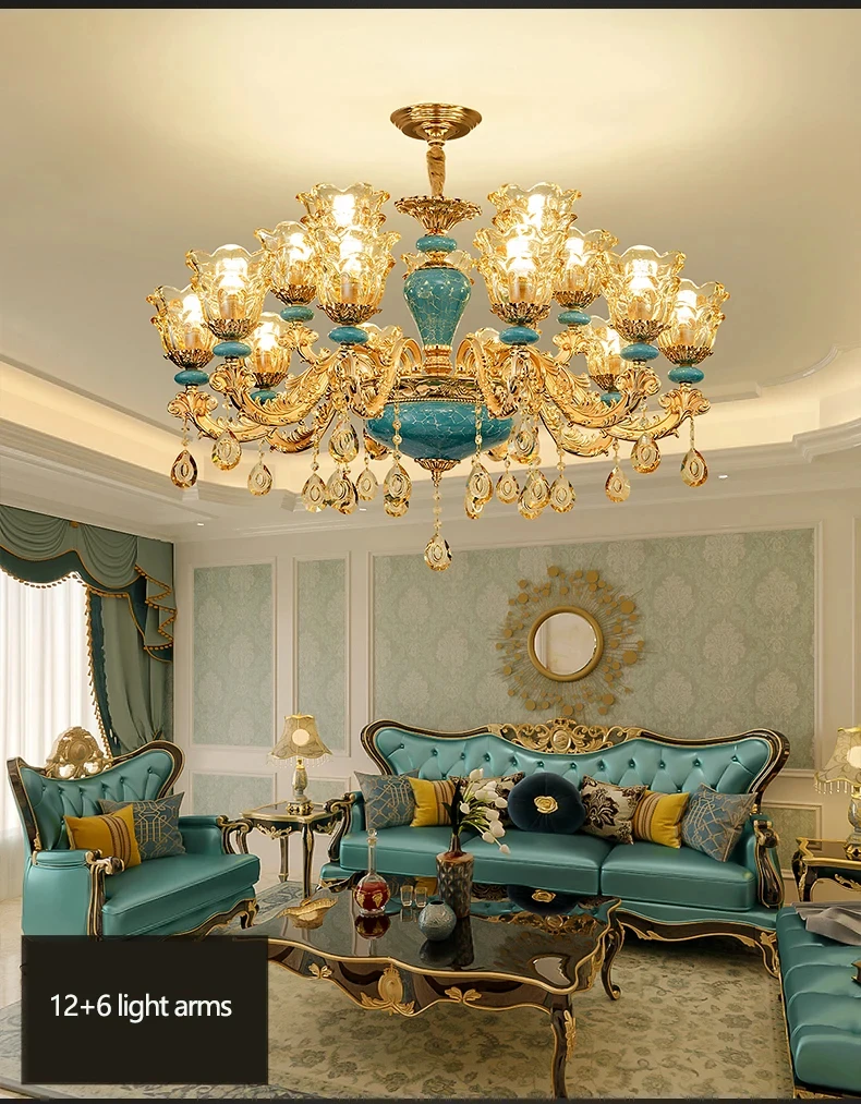 Vue d’ensemble du lustre en situation