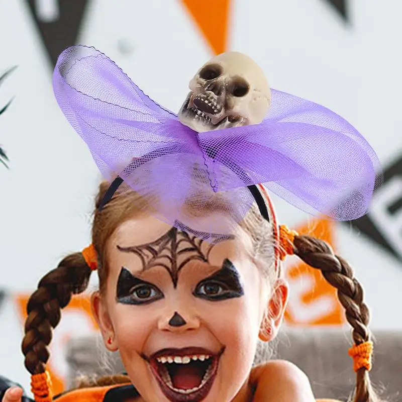 Spider Headband For Women Party Dance Supplies Horror Headband Halloween Costume Accessory Spiders & Skull Design For All Ages