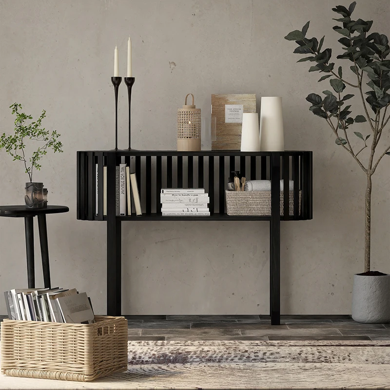 Tavoli consolle da ingresso Wabi Sabi Design minimalista Soggiorno Consolle portaoggetti Tavoli rustici semplici Mesa Consola Mobili per la casa - immagine 5