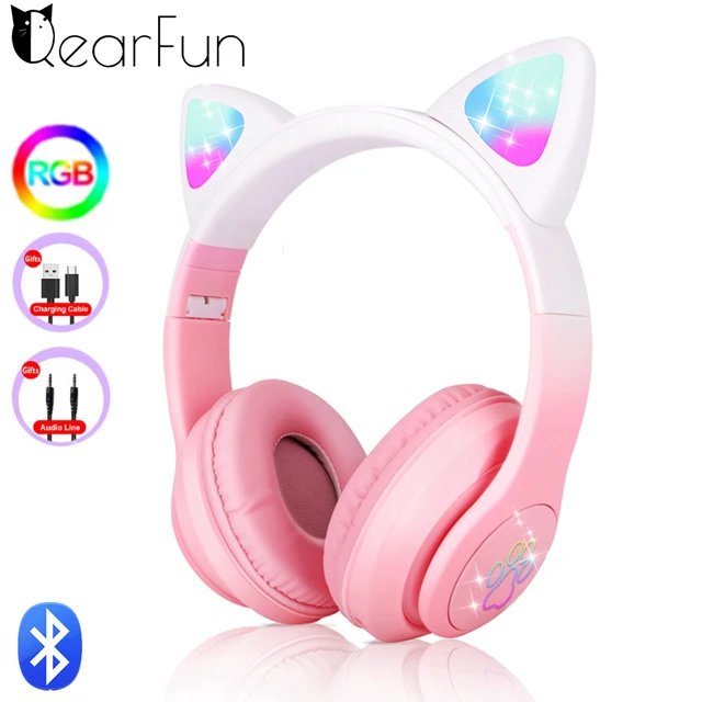 Auriculares inalámbricos con micrófono bluetooth MP3 Rosa