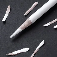 6 Pieces/Set Artist Black White Charcoal Pencils Set for Drawing Sketching Shading on Dark Papers Colored Cardboard 6