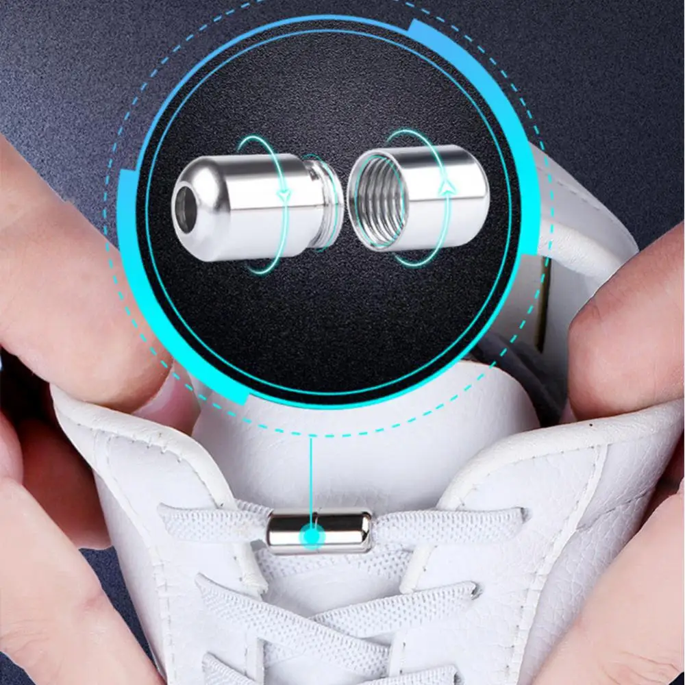 

Магнитные эластичные шнурки для кроссовок, ширина 6 мм, без завязывания, для детей и взрослых, быстрая носка, ленивые, с металлическим замком