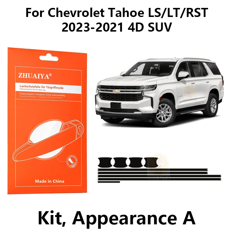 

ZHUAIYA Door Edge Guards Door Handle Cup Paint Protection Film TPU PPF For Chevrolet Tahoe LS/LT/RST 2023-2021 4D SUV
