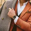 2023 New Men's Business Watch Classic British Style Leather Gold Black Casual Quartz Watch Luxury Glow Men Waterproof Wristwatch 3