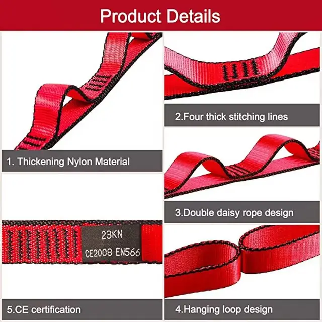 Yoga Fitness Belts Stretch Daisy Chains Extension Straps Durable Adjustable for Dance Outdoor Swing/Yoga Hammock/Climbing 3