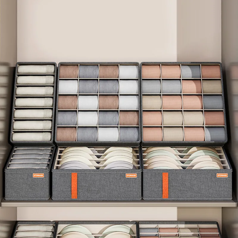 Sock Underwear Organizer Drawer Dividers Foldable Closet Organizers Bins,for Socks,Underwear,Panty,Ornament,Ties Storage Box