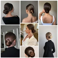 Chignon synthétique perruque Extensions de Chignon rétractable Chignon postiche droite beignet Chignon Updo cheveux pour les femmes toutes les Occasions utiliser 6