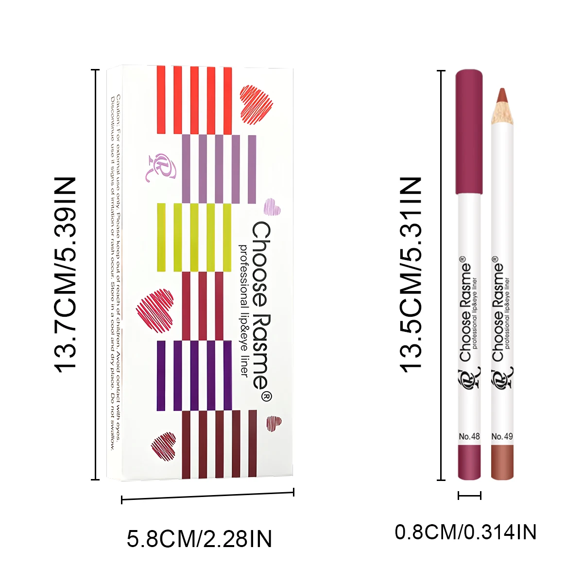 6-piece lipliner suit Coloring smooth outline lip liner durable waterproof lipstick suit