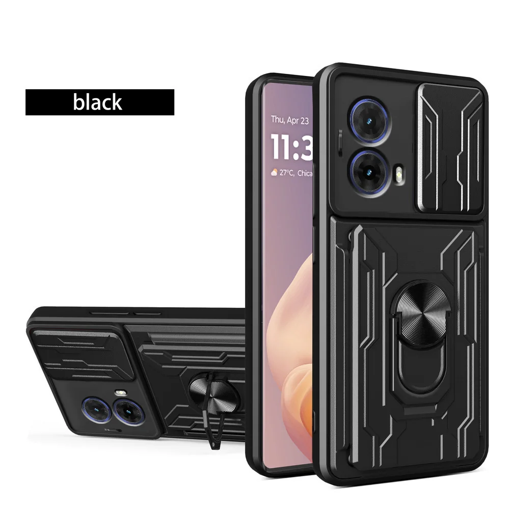 Card Holder Armor Hybrid Ring Cover with Camera Protection
