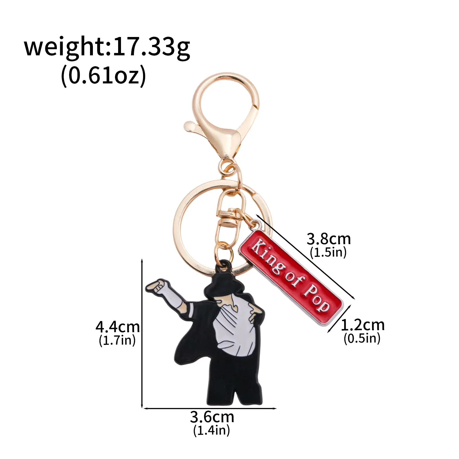 Michael Jackson Retro Dance Moves Keychain - King of Pop Tribute Gift Collection