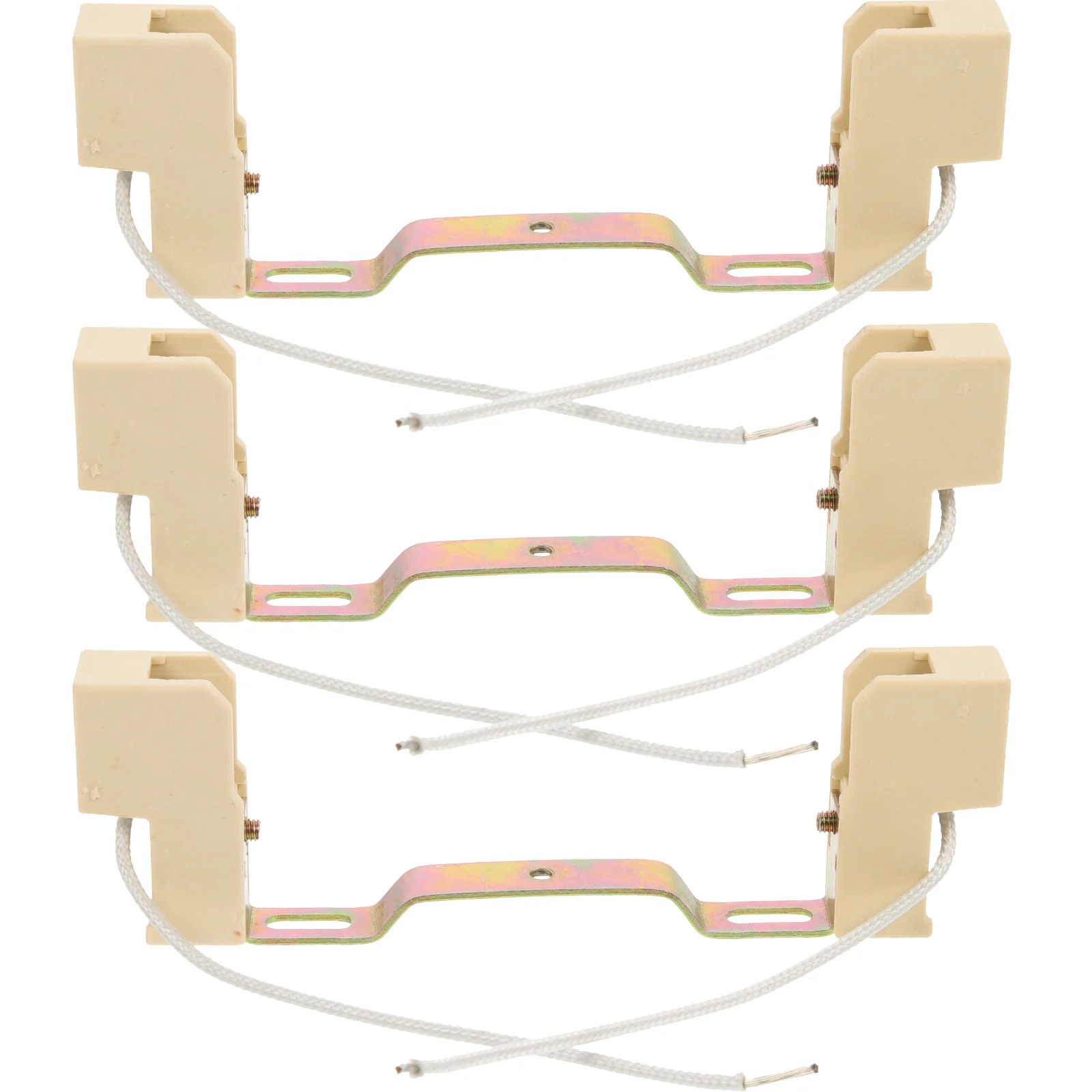 Angoily Lamp Parts 3Pcs R7S Bulb Socket 118Mm Double Ended Lamp Holder Connector Halogen Socket Flood Light Work