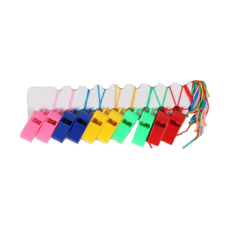

20 Pcs Colourful Plastic Whistle Competition Cheering Sound Small Whistle Basketball Soccer Fans Referee Whistles For Children