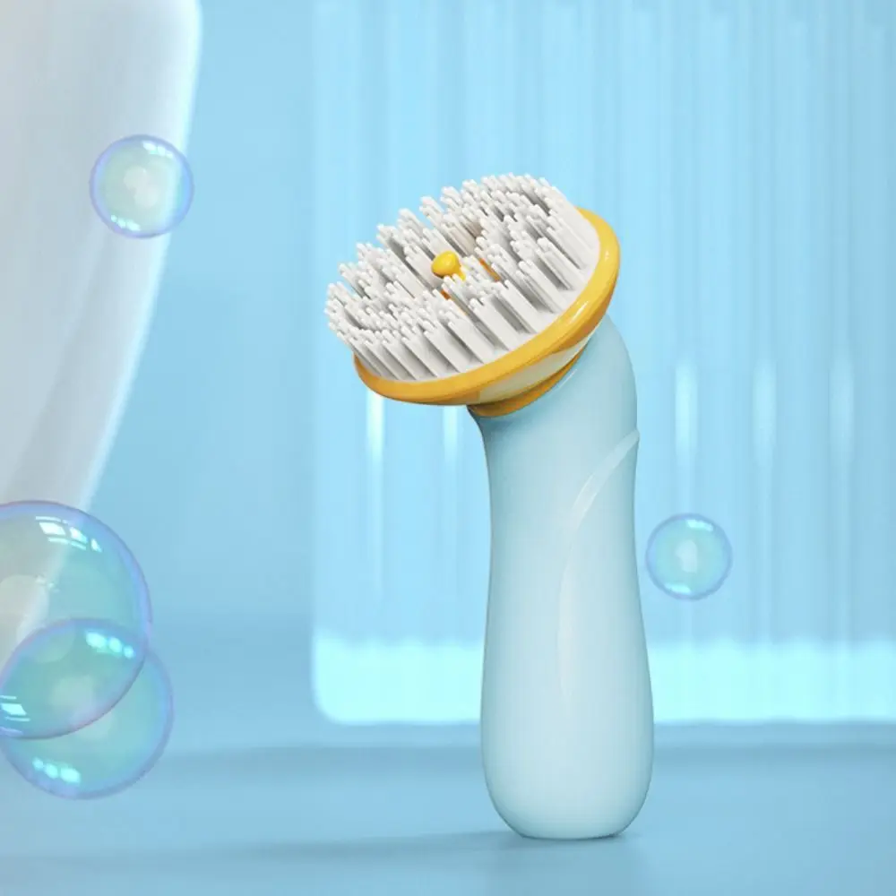 Plastic Dog Shampoo Dispenser Comb Non-Slip Handle Handheld Pet Bath Brush Detachable Dog Bath Scrubber for Massaging