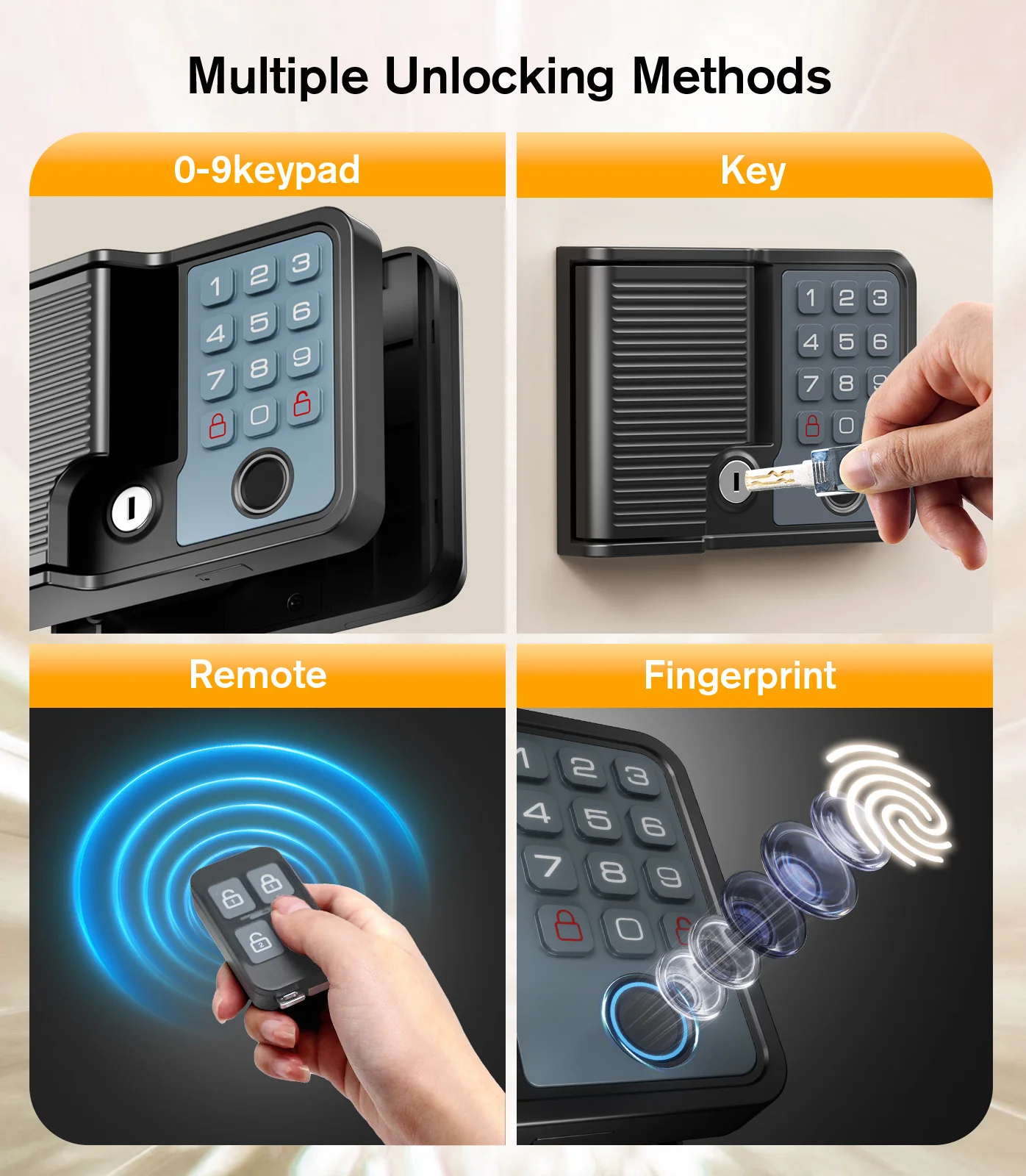 Smart RV Door Locks Keyless Entry Weatherproof Fits 3.75"x2.75" Fingerprint Remote Keypad, Full Metal Camper Trailer Replacement 5