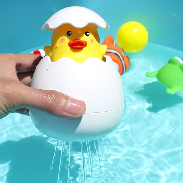 Baby Bathing Toy Kids Cute Duck Penguin Egg Water Spray Sprinkler Bathroom Sprinkling Shower Swimming Water Toys Kids Gift 6