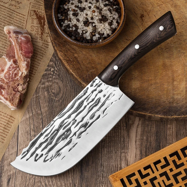 Cuchillos de Cocina Carnicero Cuchillo Para Carne Chef Profesional  Inoxidable