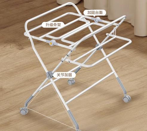 Baby Diaper Table Multifunctional Shelving Baby Care Table Newborn Diaper Changing Massage Foldable