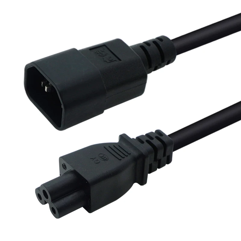 Plugue Macho para Cabo Adaptador Fêmea Iec 320 C14 Pinos Macho para c5 Micky Pdu Cabo Conversor de Energia Psu 03 M1m2m3m