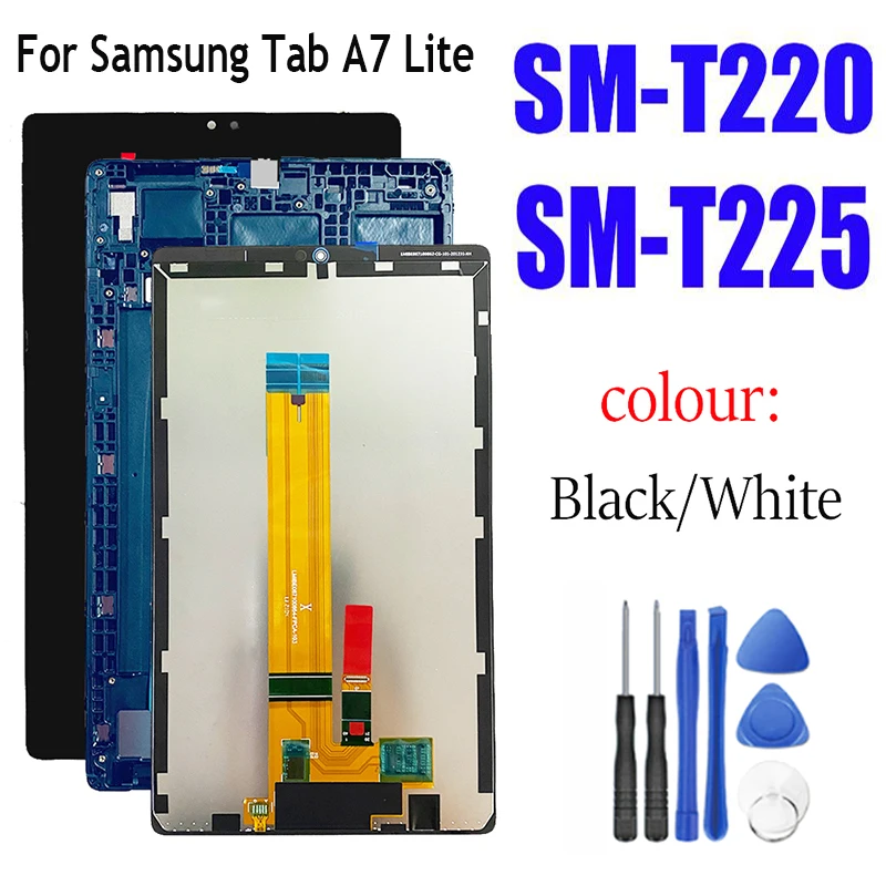 For Samsung Galaxy Tab A7 Lite LCD Display Touch Screen Digitizer Assembly  SM-T225 SM-T225N Screen With Frame Replacement - AliExpress