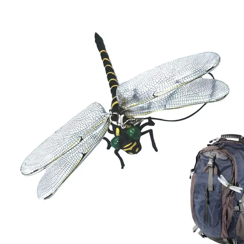 

Glass Dragonfly Figurine Realistic Mini Figure Art Vivid Simulation Animal Model Simulated Dragonfly Ornaments Toys For Garden