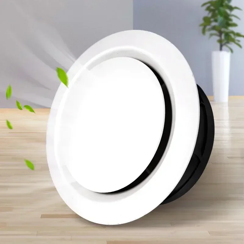 Adjustable Air Ventilation Cover Round Ducting Ceiling Wall Hole Air Vent Grille Louver Kitchen Bath Exhaust Wind Outlet System