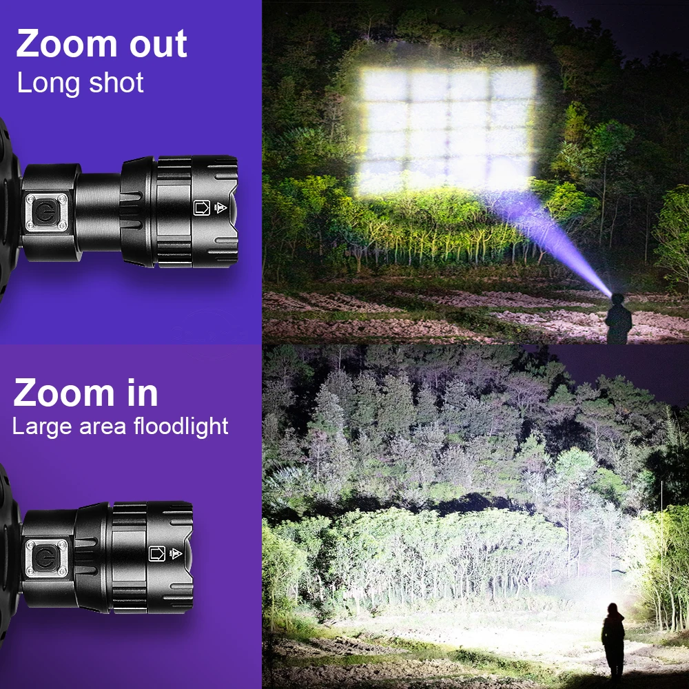 초강력 충전식 LED 헤드라이트, 18650 고출력 LED 헤드 손전등, 야외 캠핑 낚시 헤드 램프, XHP360