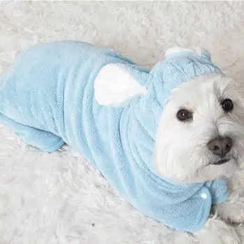 Dog Drying Coat Bathrobe absorbent Towel Sleeping Clothes Soft Pet Bath Towel Clothes For Puppy Dogs Cats Coat Pet Supplies 1