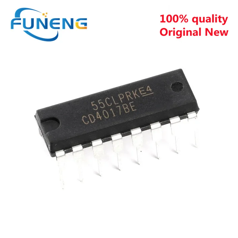 10pcs CD4017 CD4017B CD4017BE 4017 DECADE COUNTER DIVIDER IC | Электронные компоненты и принадлежности