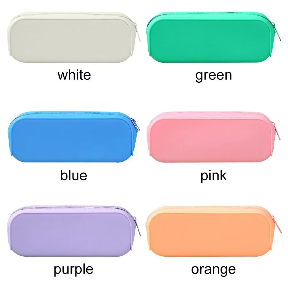 Single Layer Colorful Creative Storage Box Pencil Bag Silicone Pencil Case Stationery Box pencil cases stationery box