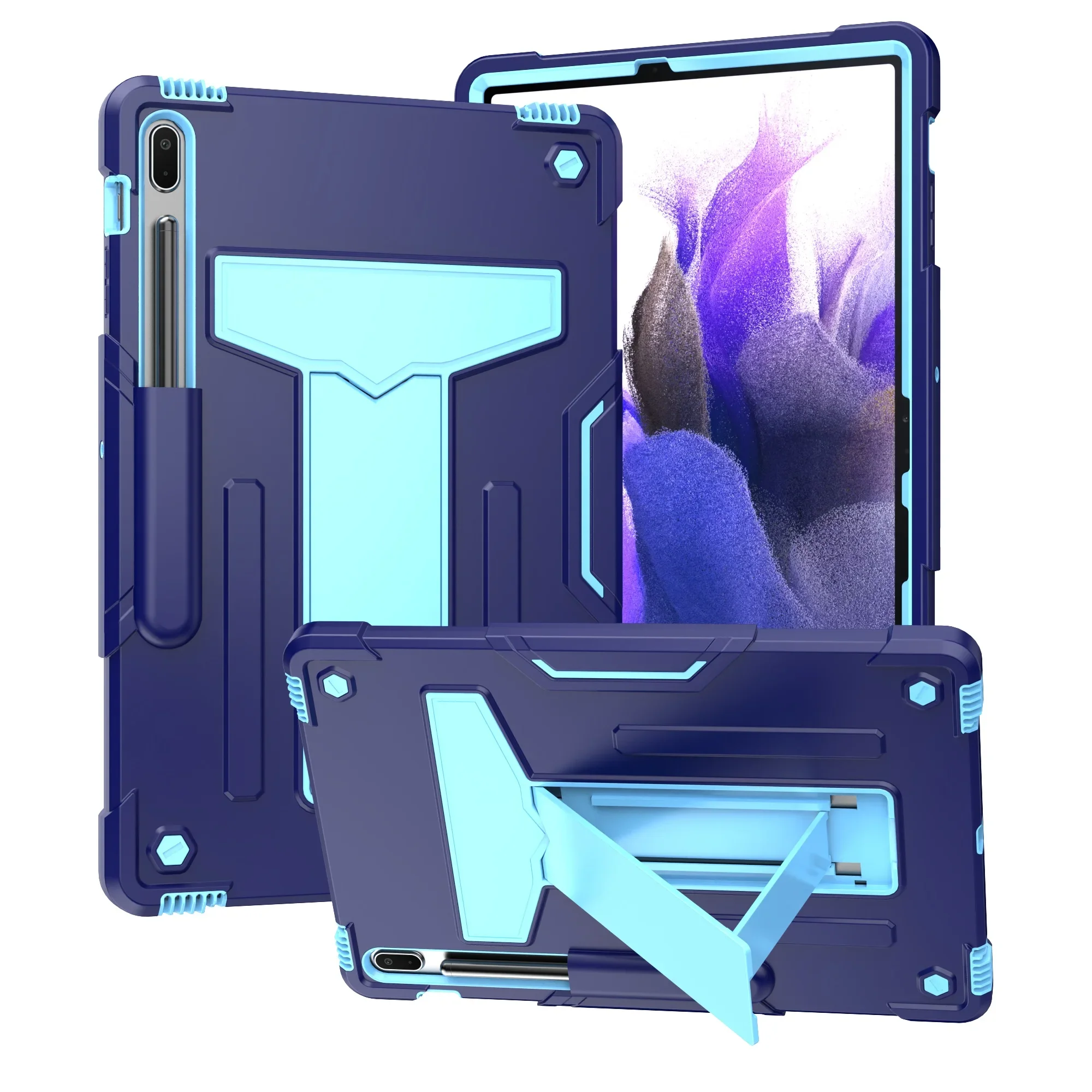 Enhanced Shockproof Tablet Case with Stand and Kickstand