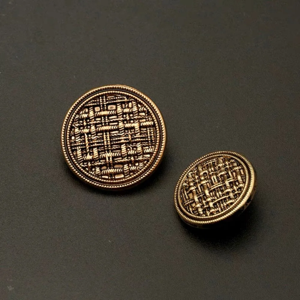 Circular Vintage Metal Buttons for Clothing Decoration Hand Sewn Buttons Jackets Suits Sweaters Shirt 10 Pcs 15/20/25mm