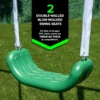 Amazon Exclusive My First Metal Outdoor Kids Swing Set with Slide, Green/White 2