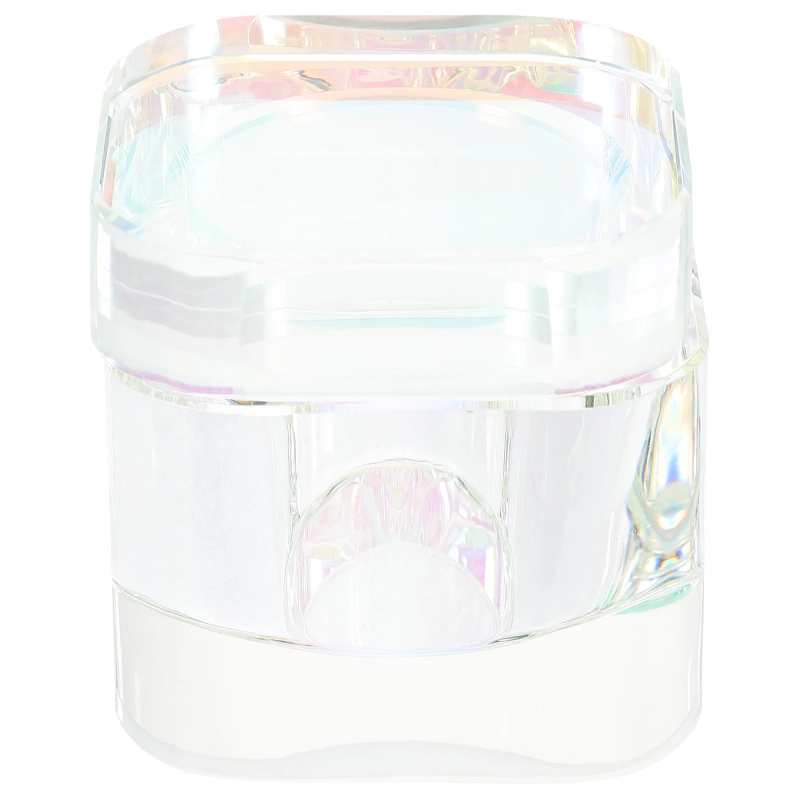 

Crystal Glass Manicure Nail Dish Cup Nail Dappen Dish Nail Liquid Holder Container Equipment With Lid Nail Art Tools