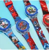 Flash Light Spiderman Kids Watches For Boys Cartoon Hello Kitty Mickey Children Watch Girls Student Clock Gifts free shipping 6